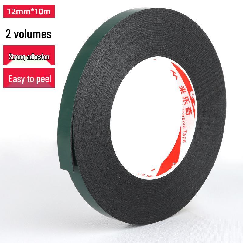 Green Film Double-Sided Tape: High-Temp Resistant, Strong Adhesive, Black Foam for Electrical & Hardware Repair.