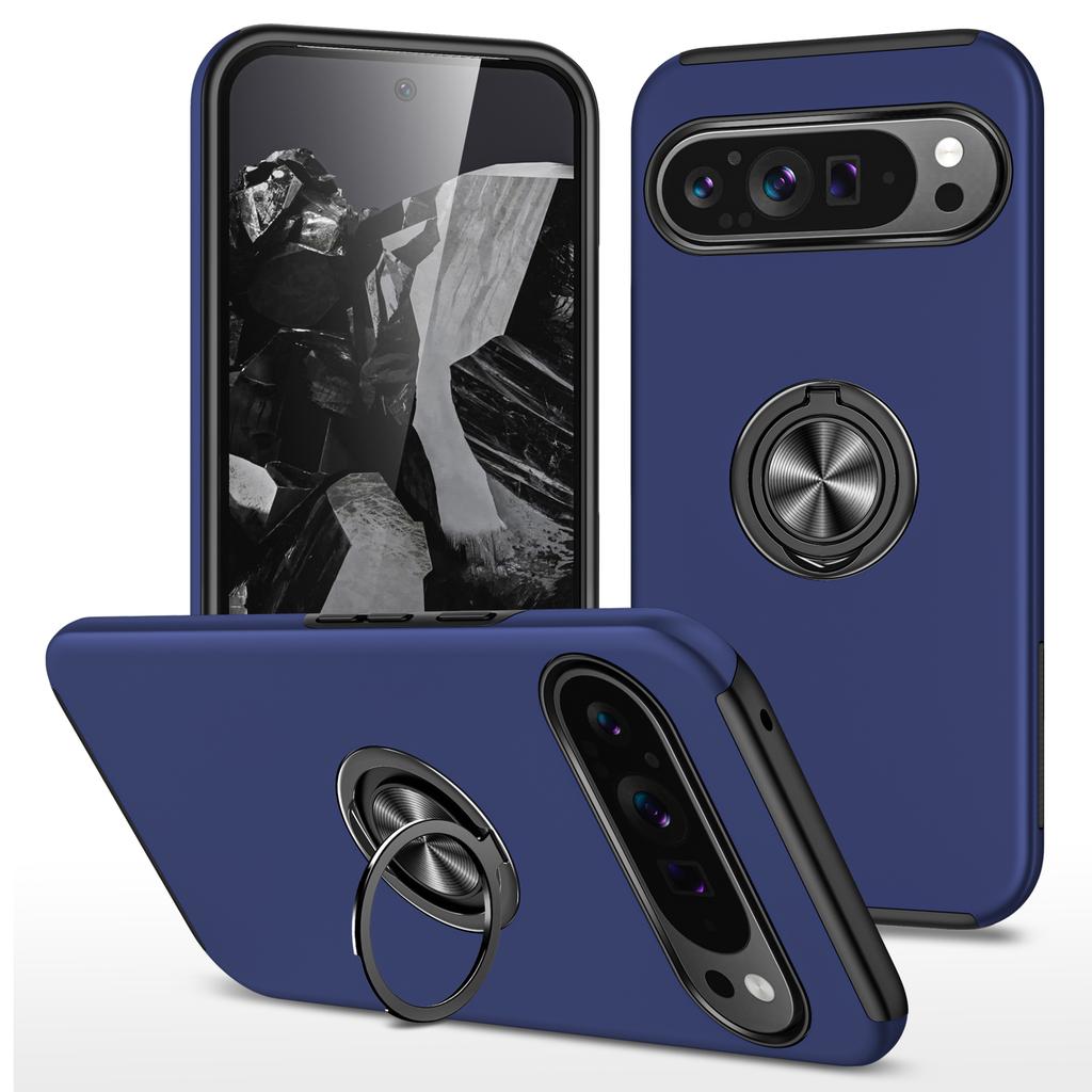 For Google Pixel 9/Pixel 9 Pro Case Anti-Scratch PC+TPU Protective Cover with Rotary Kickstand