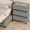 1PC Bedside Storage Box For Household Use With Wheels To Prevent Dust, Suitable For Storing Clothes, Toys And Other Items.