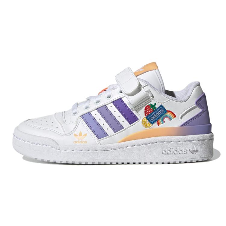 

Adidas Originals FORUM Low J Abrasion Resistant Support Low top Skateboard Shoes White Purple GY8209 35.5