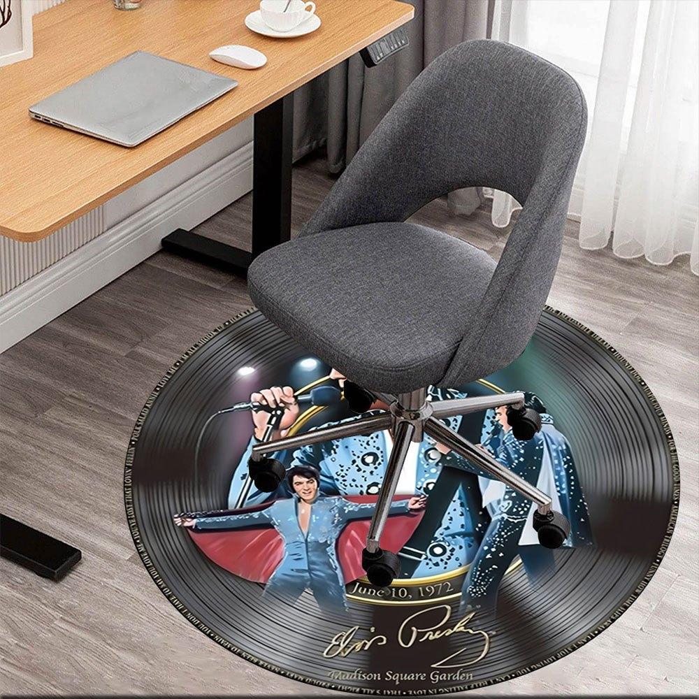

Elvis Presley Live at Madison Square Garden Picture Disc LPRound Non-Slip chair mat chair carpet for office Rugs for Office Decor Gift For Valentine s 80cm by 80cm