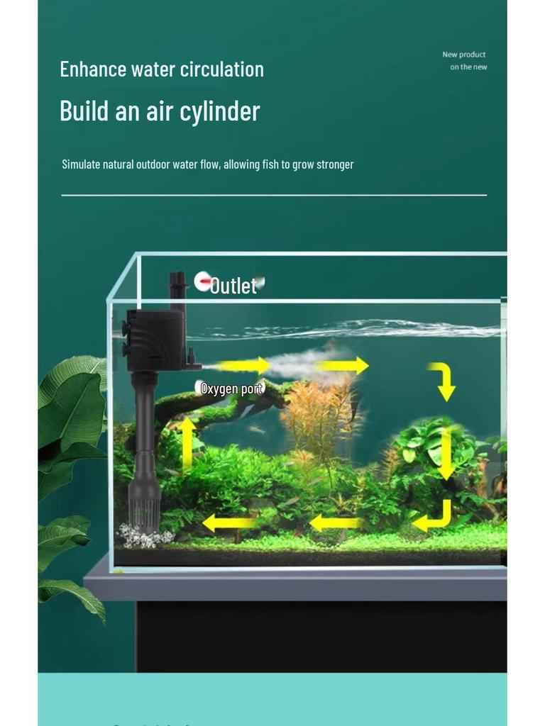 Silent Three-in-One Fish Tank Oxygenating Circulation Filter System