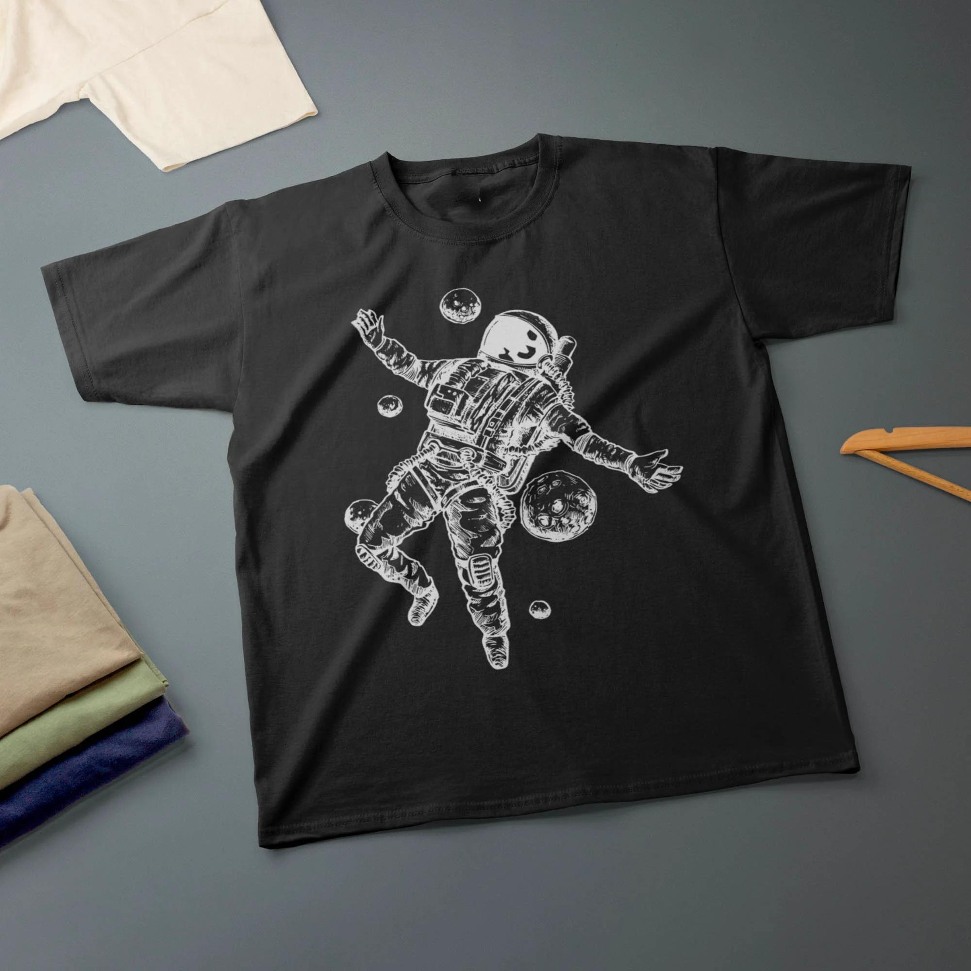 

Astronauts T-Shirt Various Sizes & Colours Ink Drawing Tee Men Women Fashion Humor Casual Oversized T-shirt Soft Cotton Tee 4XL