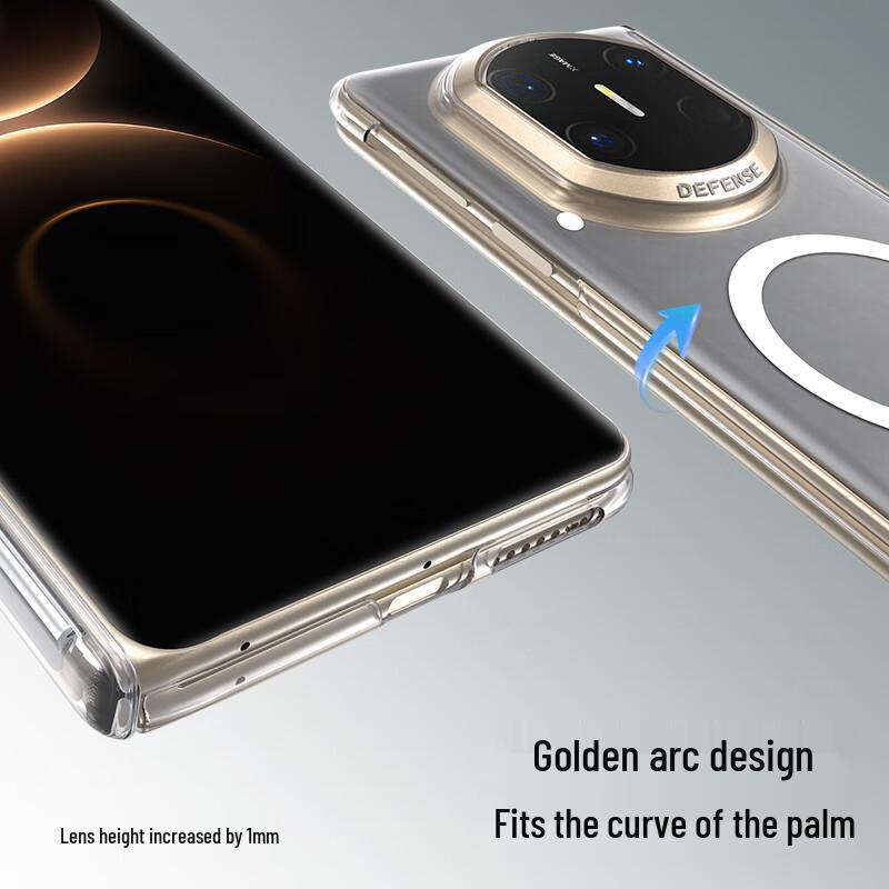 Jue Se Transparent Magnetic Hinge Phone Case for Huawei Mate X7