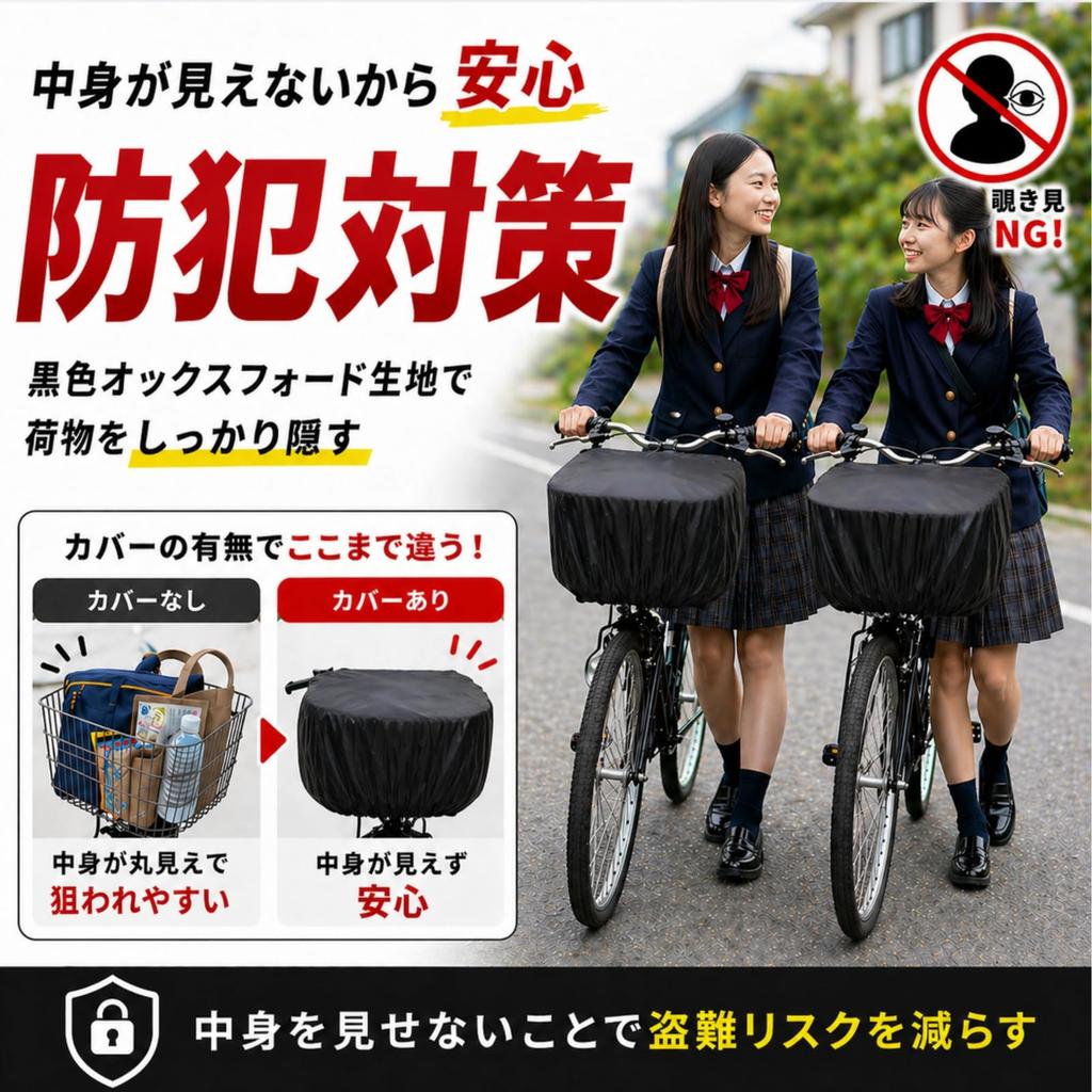 [Magazine Featured] Chicer Bicycle Basket Cover, Front, Waterproof, Storage Bag,