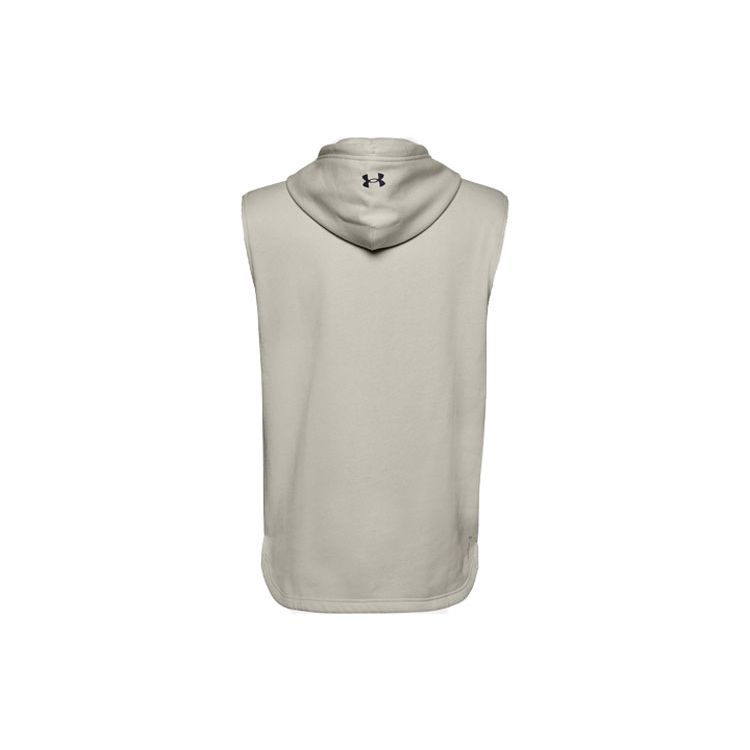 Under Armour Sleeveless Fleece Hoodie Men Hoodies Gray 1357181-110