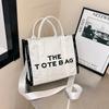 Stylish Tote Bag New Lettering Handbag Large-Capacity Canvas Crossbody Bag CLE