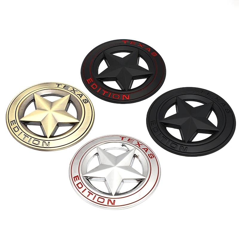 3D TEXAS EDITION Metal Car Sticker Star Logo Emblem Badge Car Styling Side Tail Sticker for Wr/angler Libe/rty Gra/nd C/herokee