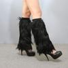 40cm Furry Leg Warmers Japanese Style Long Tube Sock Harajuku Style Lolita Boots Cover  Women