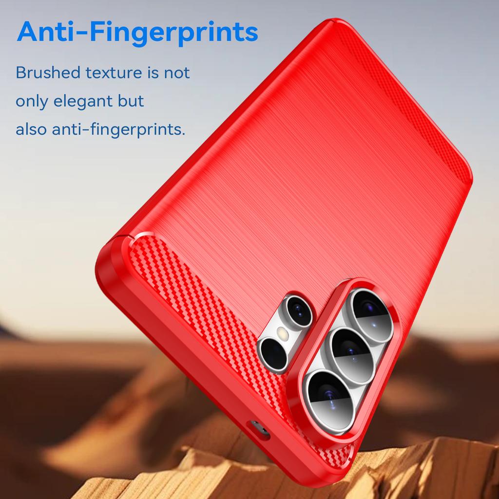 For Samsung Galaxy S26 Ultra Case Protective Phone Cover Carbon Fiber Texture Brushed
