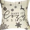 Nordic Christmas Snowman Pillowcase Linen Sofa Cushion Pillowcase New Style Christmas Pillowcase