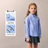 PawinPaw Girls' Cool-Touch Cartoon Bear Plaid Lapel Shirt