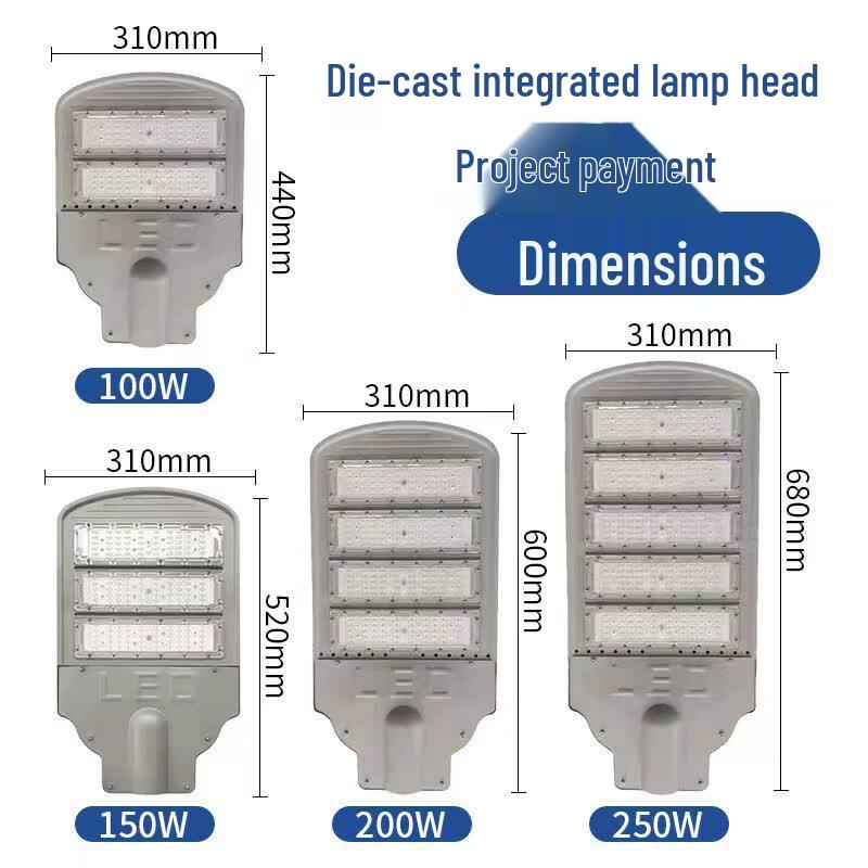 High Power 250W LED Module Street Light Head