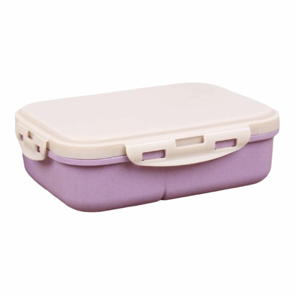 Divided Student Lunch Box with Lid Food Storage Container Portable Microwave Oven Lunch Box Picnic
