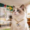 Colar para Animal de Estimação com Tema de Futebol Pingente de Troféu de Futebol Coleira para Animal de Estimação Corrente de Metal Coleira para Cachorro para Fãs de Futebol Gatos e Cachorros