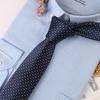 Adjustable Jacquard Floral Tie Soft Striped Knitted Tie  Suit Accessories