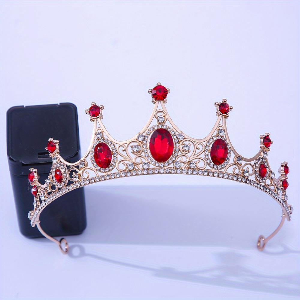Accessori per Capelli da Sposa Barocco Strass Cristallo Corona Tiara Corona da Sposa Copricapo Corona da Festa Gioielli per Capelli da Sposa Tiare