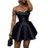 European and American Women's 2026 Summer Strapless Sequin Patchwork Mini Dress - Elegant and Stylish