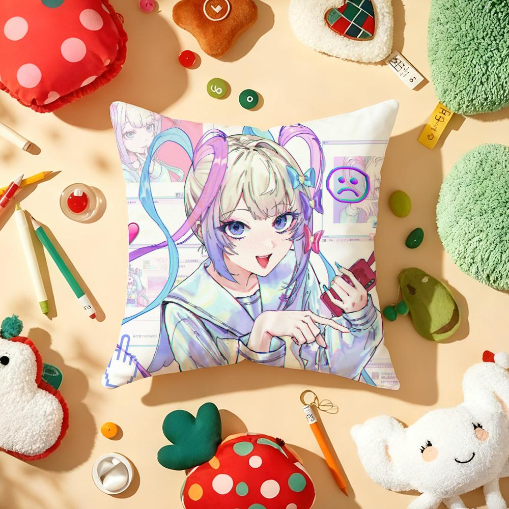 NNeedy Girl OverdoseS Game Cushion Cover Plush Fabric Soft DoubleSided Printed Sofa Warm Winter Home Gift Pillow Cover