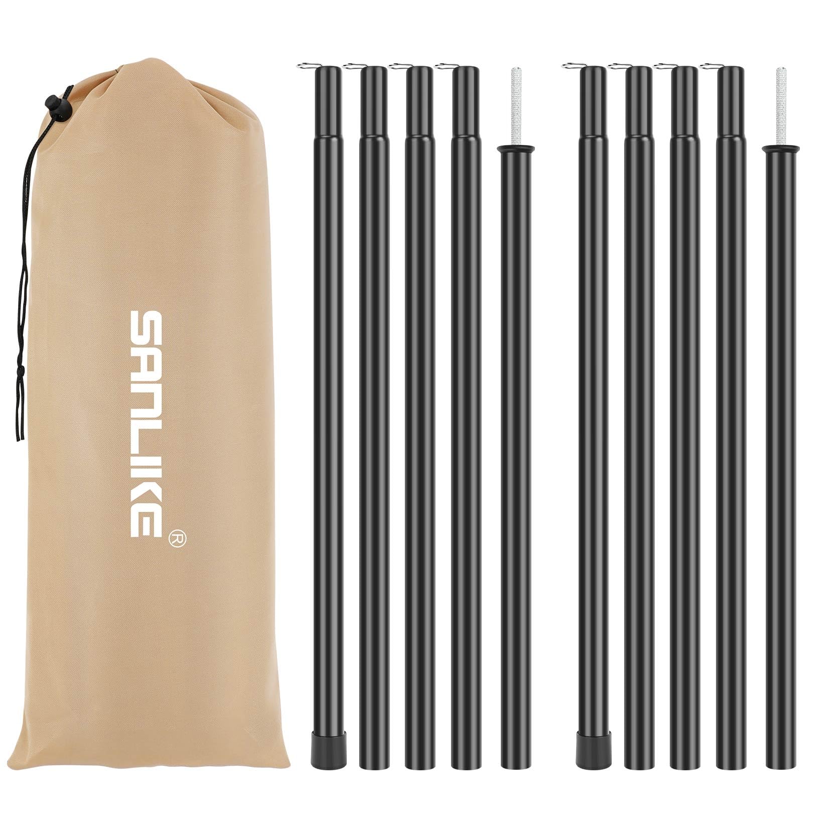 

SANLIKE брезентовый шест для палатки диаметр 19 мм длина 5 соединений стальной дополнительный шест кемпинговое оборудование для установки на открытом воздухе шест для кемпинга 2,0 м (Набор 2) чёрный