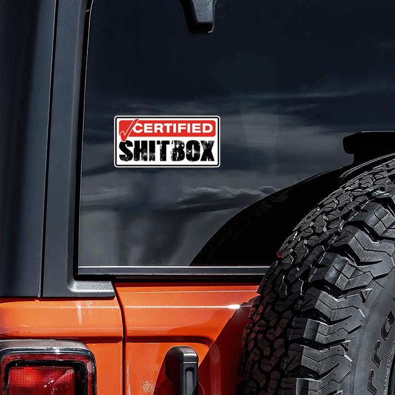 Autocolant certificat Shitbox pe autocolante de vinil auto autocolante decorative impermeabile