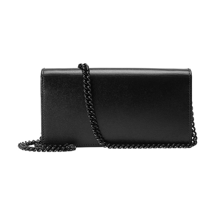 Gucci Horsebit 1955 Leather Chain Wallet Black Daily Party Shopping 621892-1AAJ8-1000
