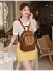 Women's Korean Style Versatile 2025 Large Capacity Soft Leather Backpack