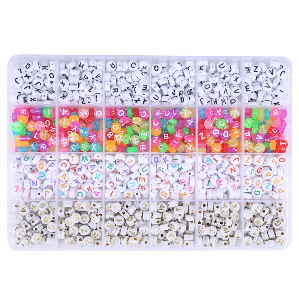 Direct Supply Of 24 Grid Soft Pottery Sheet Set, Soft Pottery Beaded Pcv Mixture, Clay Beads Diy Made Bracelet Necklace