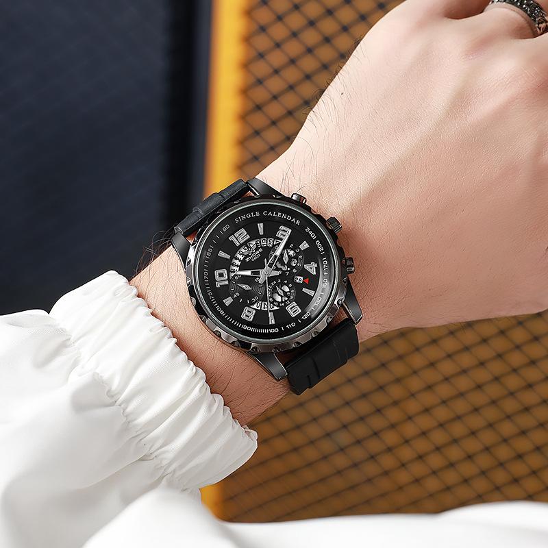Hollow Men'S Watch Quartz Watch Luminous With Calendar Fashion Watch Men'S Mechanical Watch