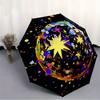 1pc Cosmic Painting Automatic Open/close Folding Umbrella, Compact Portable Travel Umbrella, Perfect Birthday/Christmas, Cute Umbrella, Dura
