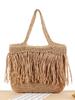 Handmade Tassel Woven Beach Bag – Large Capacity, Versatile Shoulder Bag for Women