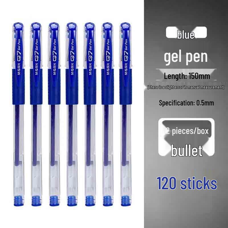M&G Q7 0.5mm Blue Gel Pen 120-Pack