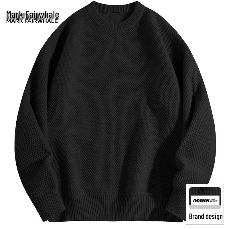 Mark Fairwhale Men's Pineapple Texture Crew Neck Knit Sweater