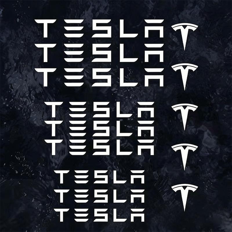 6 stk/sett For Tesla Model 3 Y S X X Roadster SpaceX Modifisert Bil Hjul Bremsekaliper Dekaler Dekaler for Dekk Biltilbehør