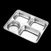 304 Stainless Steel Deep Divided Student Meal Tray