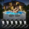 6 Stück Solar-LED-Poolleuchten Outdoor Wasserdicht Schwimmende Poollampen mit Erdspieß für Garten Terrasse Hof Dekoration
