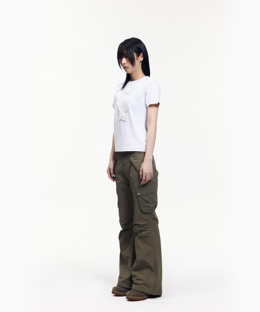 AAKAM Flare Ripstop Cargo Pants (Khaki)
