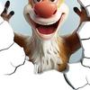 Christmas Wall Stickers Easy To Apply Cartoon Reindeer Festive Decals PVC Removable 2D Broken Wall Art for Kids Bedroom Playroom