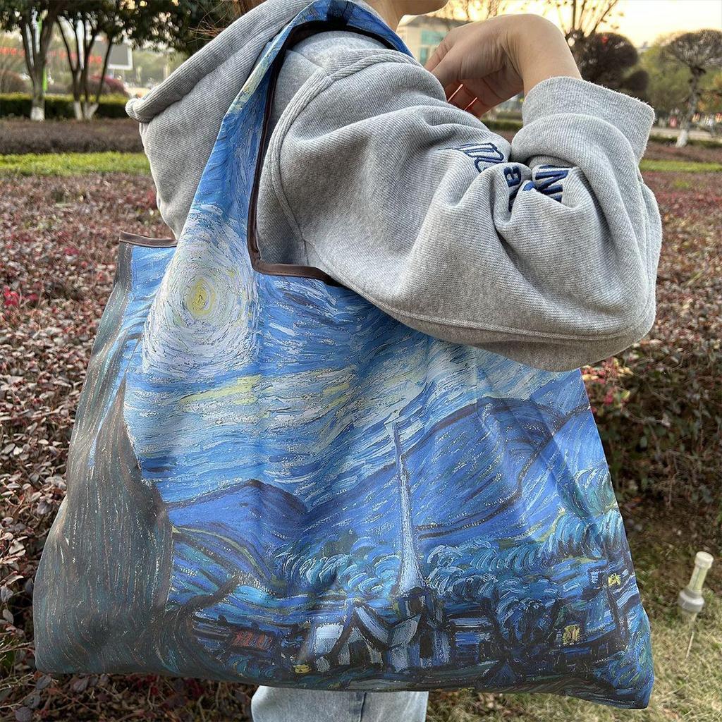 Borsa Tote da Viaggio Pieghevole Ecologica con Cartoni Animati - Borsa da Shopping a Spalla Singola di Grande Capacità per Donne