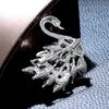 Pink Color Swan Brooches For Women Elegant Wedding Fashion Pin Animal Design Accessories High Quality New Year 2023