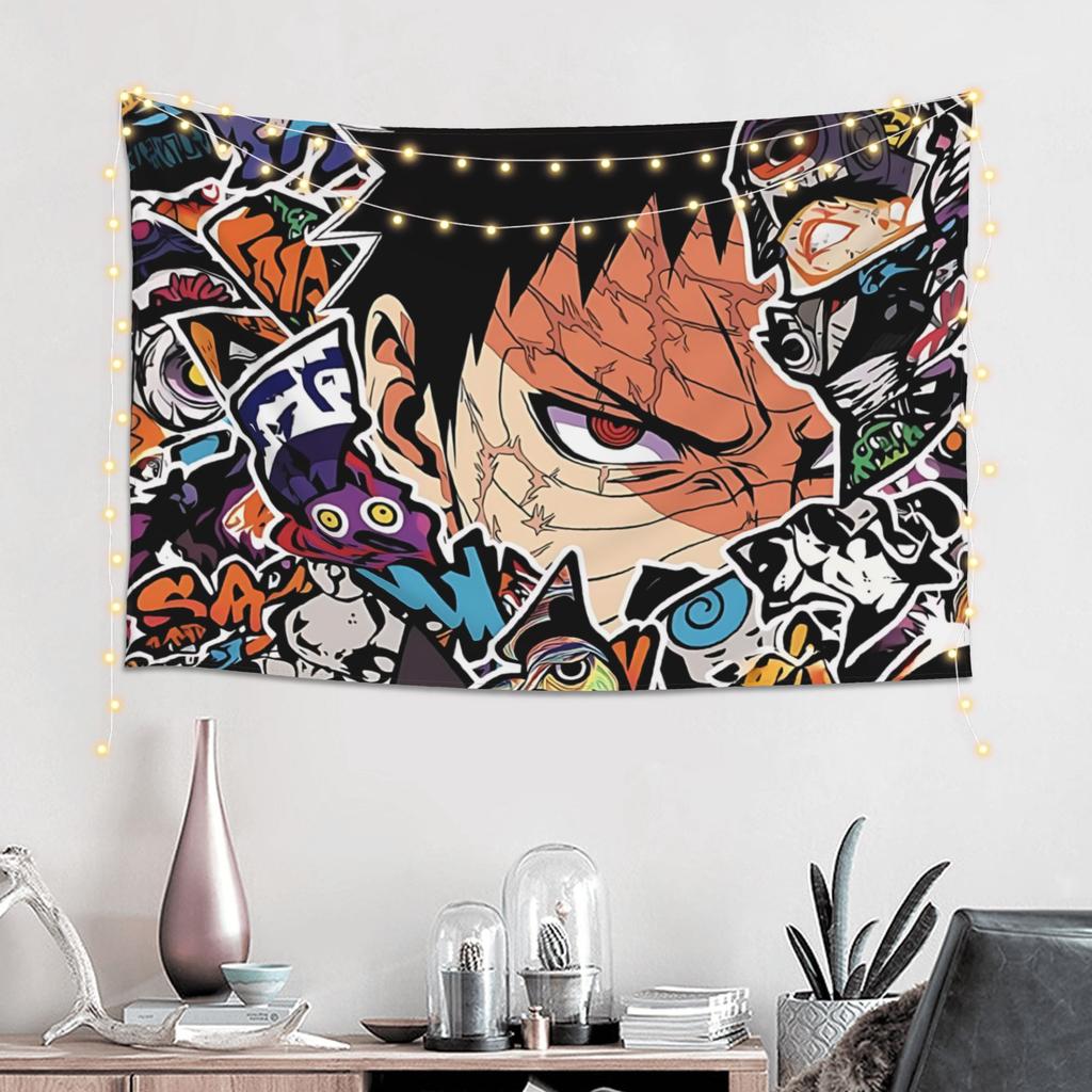 Cutecore Anime Narutos Theme Tapestry Bedroom Decoration Wall Hanging Blanket Tapestry Cool Stuff For Room