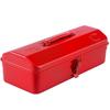 Portable Metal Tool Box Multi Compartment Organizer Heavy Duty Iron Construction Secure Lock For Garage Workshop Storage