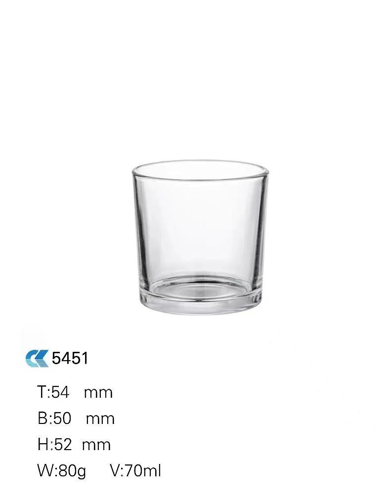 Thickened Transparent Glass Candle Holder for DIY Aromatherapy Candles
