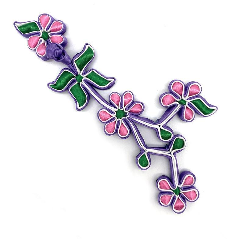 Flower Handmade Chinese Closure Buttons Knot Fastener for Sewing Cheongsam Tang Suit DIY Decorative Accessories