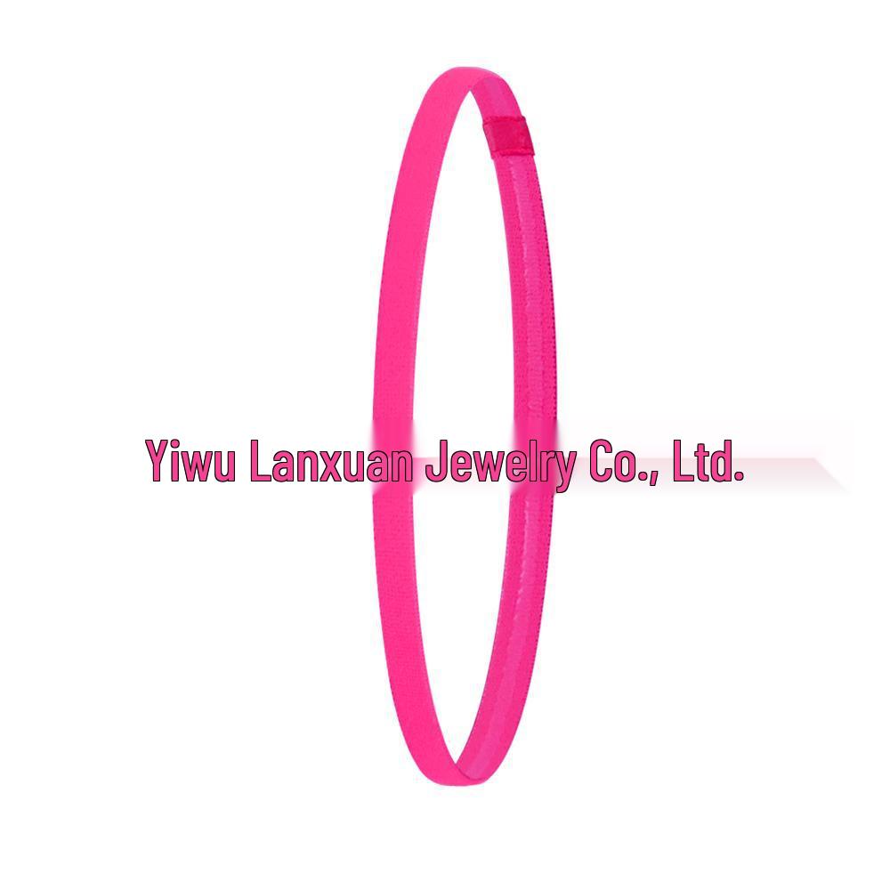 Elastic Candy Color Sports Yoga Headband - Popular European & American Hair Accessory for Running & Football.