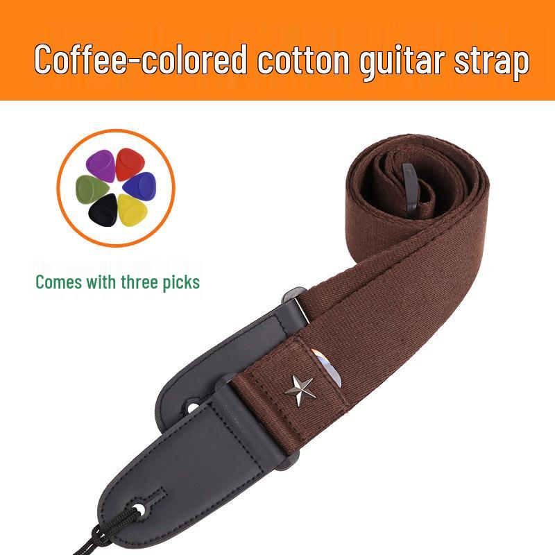Acoustic & Electric No-Hole Anti-Drop Guitar and Bass Shoulder Strap