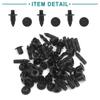 ACROPIX Plastic Push Rivet Fasteners Door Trim Fender Universal 6mm Black 30pcs