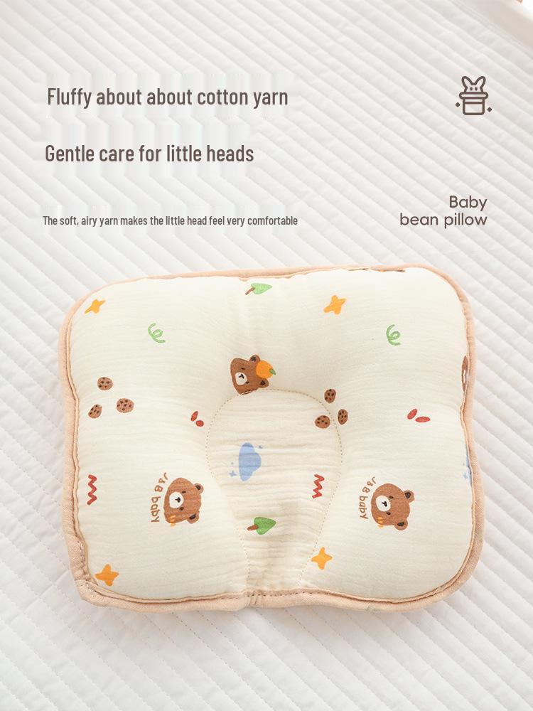 Infant Anti-Flat Head Pillow - Pure Cotton Shaping Pillow for Newborns (0-6 Months)