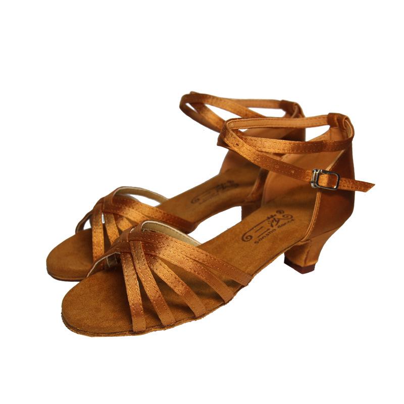 Sansha Women's Ballroom Latin Dance Shoes, Medium High Heel, Soft Sole for Square and Cha-Cha Dancing