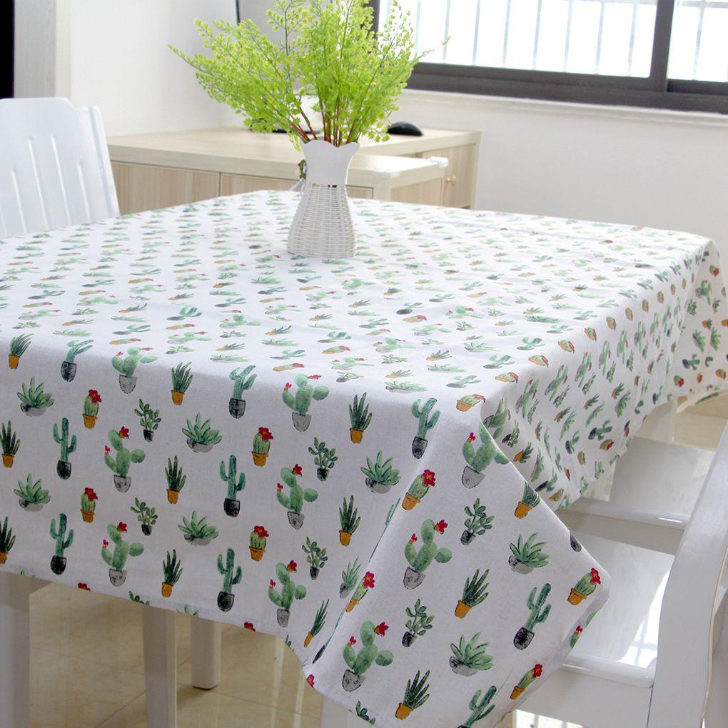 Cactus Pattern Tablecloth Rectangle Table Cloth